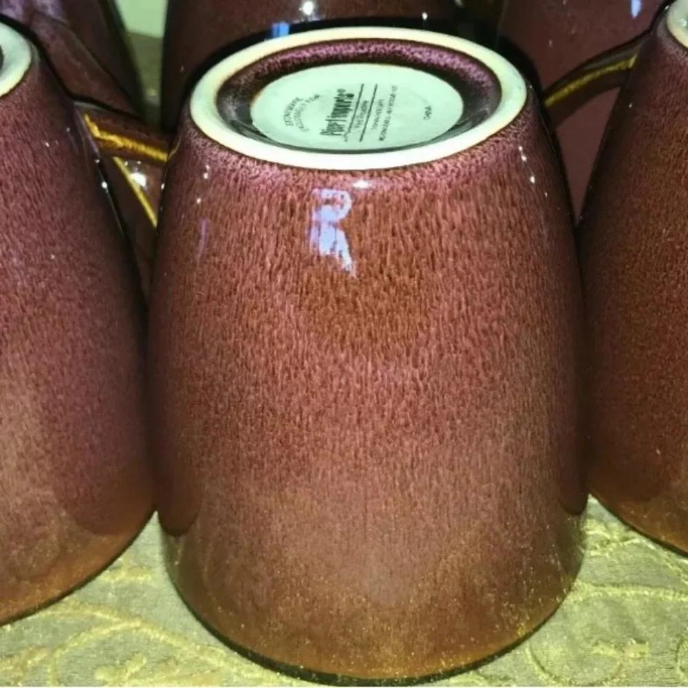 Pier 1 Brown Ombré Reactive Micro Dishwasher Safe Stoneware Cup Mug